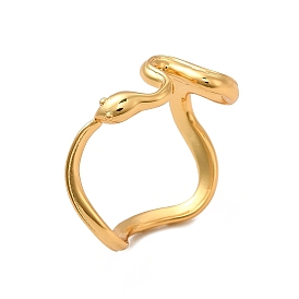 Кольцо из латуни с покрытием из змеи для женщин, без кадмия и без свинца