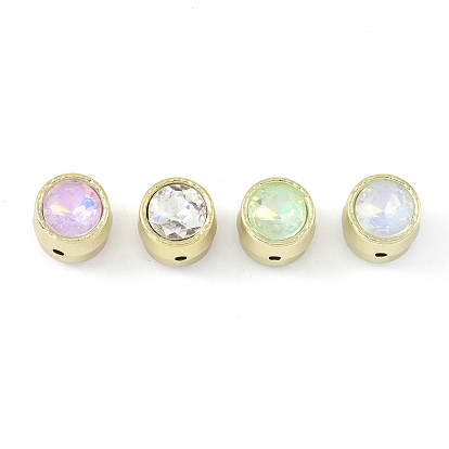 Crémaillère perles en alliage placage, avec strass, Tube