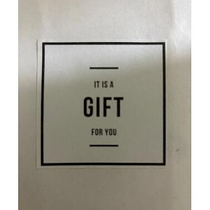 Square Self-Adhesive Paper Gift Tag Stickers, for Party, Decorative Presents, Square with Word IT IS A GIFT FOR YOU