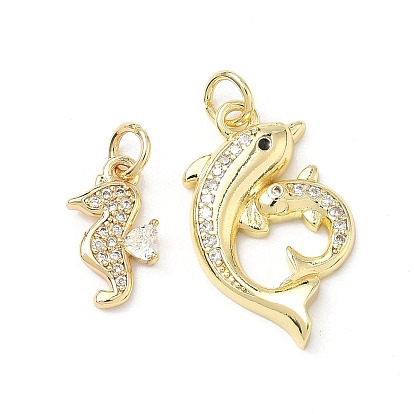 Латунные микропаве прозрачные подвески с фианитом, долговечный, стойки покрытие, без свинца и без кадмия, реальный 18 k позолоченный