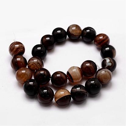 Natural Agate Bead Strands, Dyed, Round