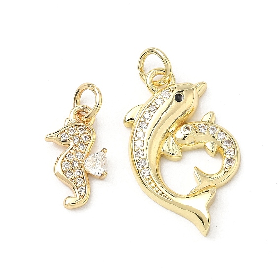 Латунные микропаве прозрачные подвески с фианитом, долговечный, стойки покрытие, без свинца и без кадмия, реальный 18 k позолоченный