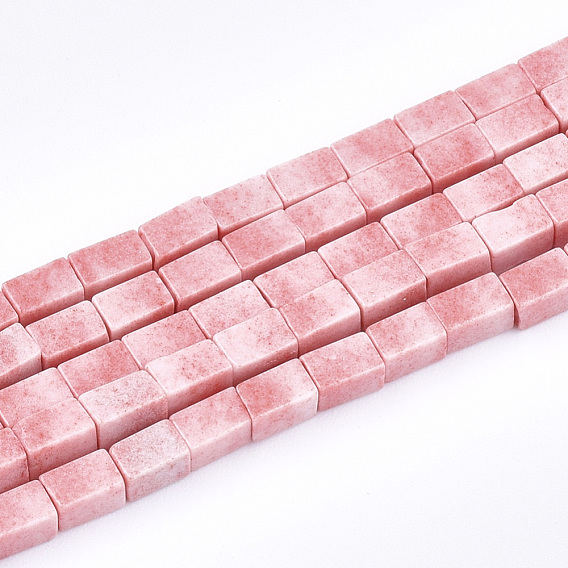 Natural Agate Beads Strands, Dyed, Cuboid
