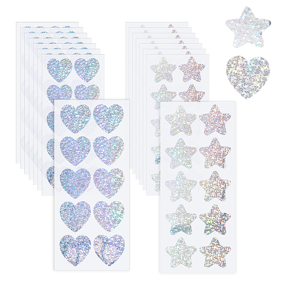 60шт. 2 стили glasindi бумажные наклейки с картинками, лазерные наклейки