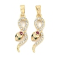 Латунные микро проложить кубического циркония подвески, без кадмия, без никеля и без свинца, змея, красочный
