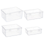 4 шт 4 стили полипропиленовые пластиковые контейнеры для хранения бусин с двойными узлами, с откидной крышкой, прямоугольные