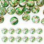30pcs perles de lampwork en sable doré faites à la main, ronde