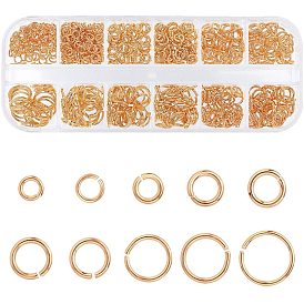 1Box Brass Jump Rings, 4mm/5mm/6mm/7mm/8mm/10mm Jump Ring Mixed, Open Jump Rings, 4~10x0.8~1mm, 10mm: 9g/box, other size: 50g/box
