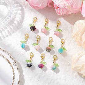 Подвески из искусственного жемчуга, акриловые ягодные бусины, украшения, Сплав с застежками когтя омара