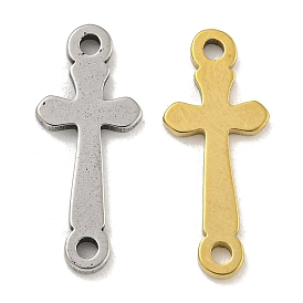 201 Stainless Steel Connector Charms, Religion Cross Links