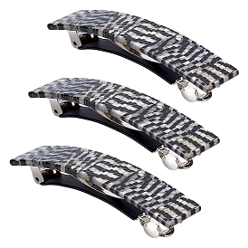 Заколки для волос с уксусной кислотой, с железной фурнитурой, прямоугольные