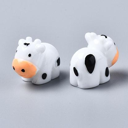 Cow Resin Cabochons, 18x10~15x9.5~10mm