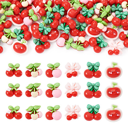 50 шт. Кабошоны из непрозрачной смолы, вишня