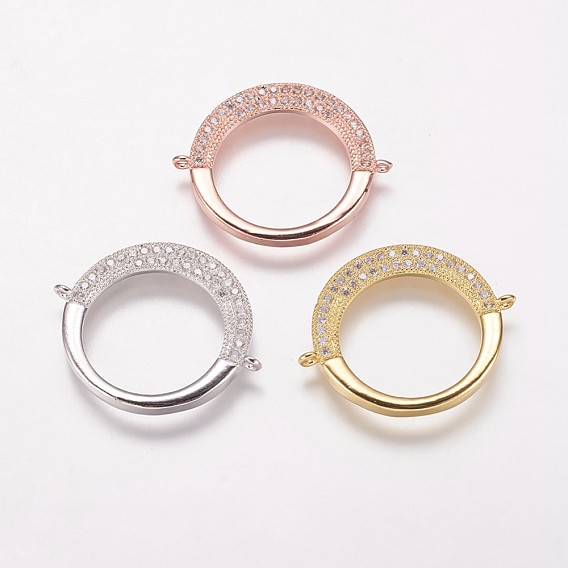 Коннекторы, латунь, кубический цирконий, кольцо