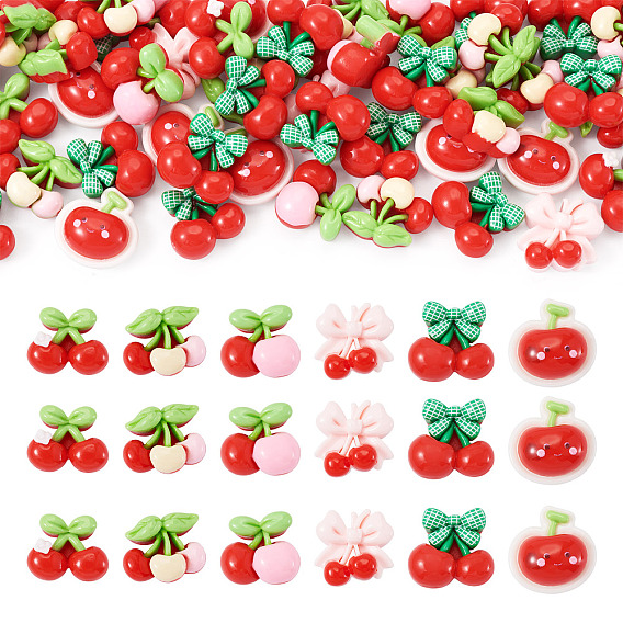 50 шт. Кабошоны из непрозрачной смолы, вишня