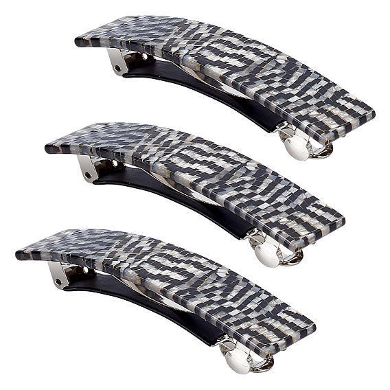 Заколки для волос с уксусной кислотой, с железной фурнитурой, прямоугольные