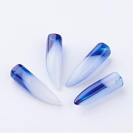 Натурального белого нефрита подвески, окрашенные