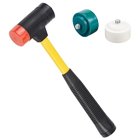 PVC Plastic Hammer, Pittsburgh 4-in-1 Quick Change Multi Head Hammer, Includes Dectable Clearomizer Hammer, Disconnectable Hammerhead
