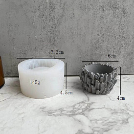 DIY Crystal Cluster Candlestick Silicone Molds, for Plaster, Cement Craft Making