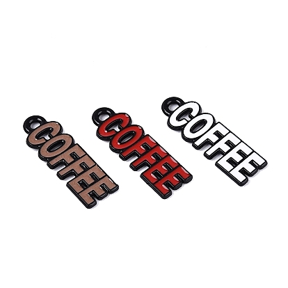 Подвески из эмалевого сплава с краской для выпечки, кофейные подвески со словами
