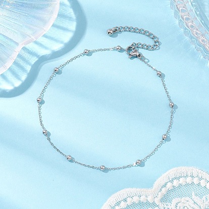 304 браслеты на щиколотку из нержавеющей стали с шариками и цепочкой