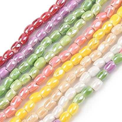 Фарфора ручной работы бисер нитей, рис, яркие глазированный фарфор