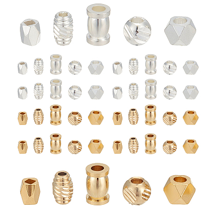 60 шт. 10 стили латунные бусины-проставки, разнообразные