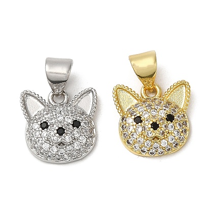 Стойки обшивки латунные подвески, с кубического циркония, без свинца и без кадмия, форма кошки