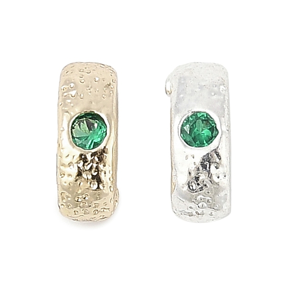 Латунные микро проложить кубического циркония бусы, овальные, без свинца и без кадмия