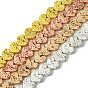 Electroplated Natural Lava Rock Beads Strands, Heart