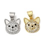 Стойки обшивки латунные подвески, с кубического циркония, без свинца и без кадмия, форма кошки