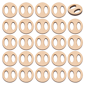 70шт. деревянная пустая помпоновая шаровая съемная пуговица, инструмент для изготовления вязаной шапки, плоско-круглые