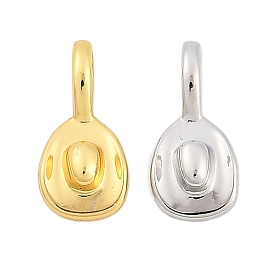 Rack Plating Brass Pendants, Long-Lasting Plated, Lead Free & Cadmium Free, Oval Charms