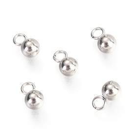 202F Stainless Steel Charms, Ball