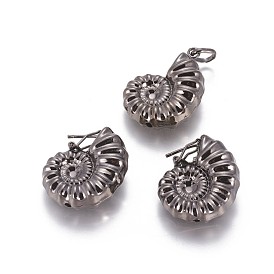 Латунные подвески и серьги, спиральная оболочка