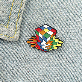 Colorful Cube Melted Pin: Versatile Accessory for Clothing and Accessories