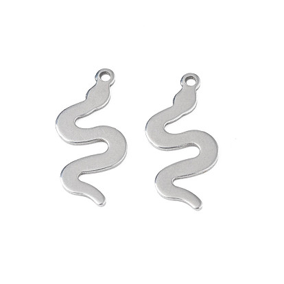 Pendentifs en acier inoxydable, estampillage d'une étiquette vierge, serpent