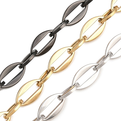 201 цепи овальные из нержавеющей стали, с катушкой, ионное покрытие (ip), несварные