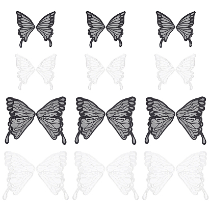 12 шт. 4 стили полиэстер крылья бабочки, Аксессуары для орнаментов
