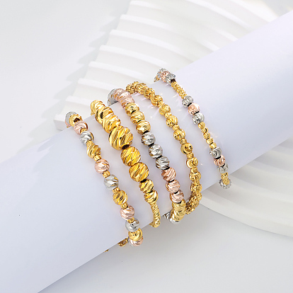 Модные латунные круглые шариковые браслеты из бисера для женщин, твист