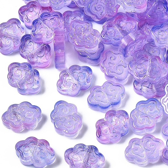 Двухцветный прозрачный стеклянный шарик, благоприятное облако