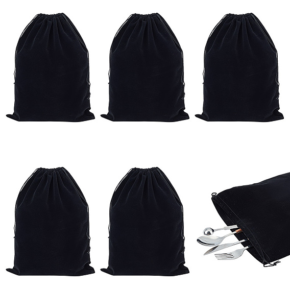 Бархатные мешки на шнуровке, прямоугольный подарочный мешочек