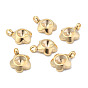 201 Stainless Steel Pendants Rhinestone Settings, for Pointed Back Rivoli Rhinestone, Flower