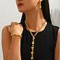 Ensembles de colliers, bracelets et boucles d'oreilles vintage en alliage avec papillon et pompon pour femmes