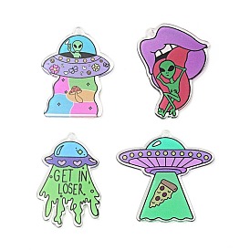 Alien Theme Colorful Acrylic Pendants