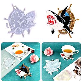 Coaster DIY Food Grade Silicone Mold, Resin Casting Molds, for UV Resin, Epoxy Resin Craft Making, White