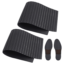 Suela de goma antideslizante rectangular, Almohadilla de suela de reparación de grano levantado resistente al desgaste para botas, los zapatos de cuero
