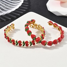 Браслеты-манжеты из латуни с эмалью, золотые