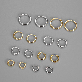 925 Sterling Silver Hoop Earrings for Women, Smooth Small Ear Loop Jewelry