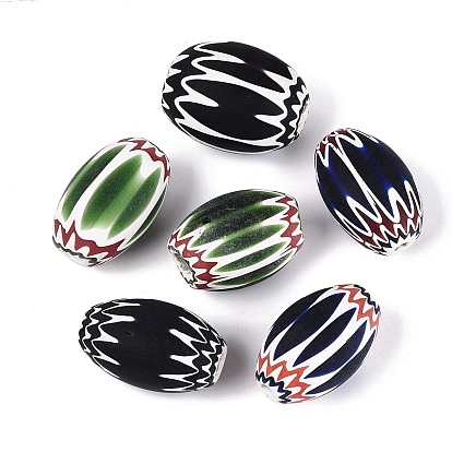 Handgefertigte Millefiori-Glasperlen, Chevron-Perlen